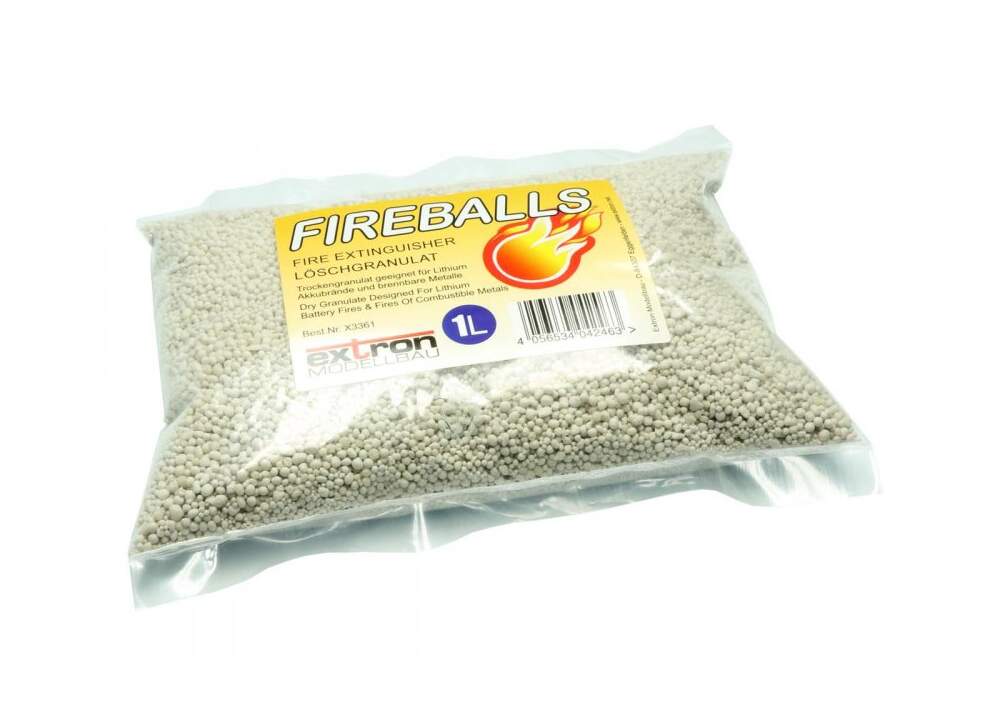 FIREBALLS Fire protection fire extinguishing granules for lithium batteries / 1 liter